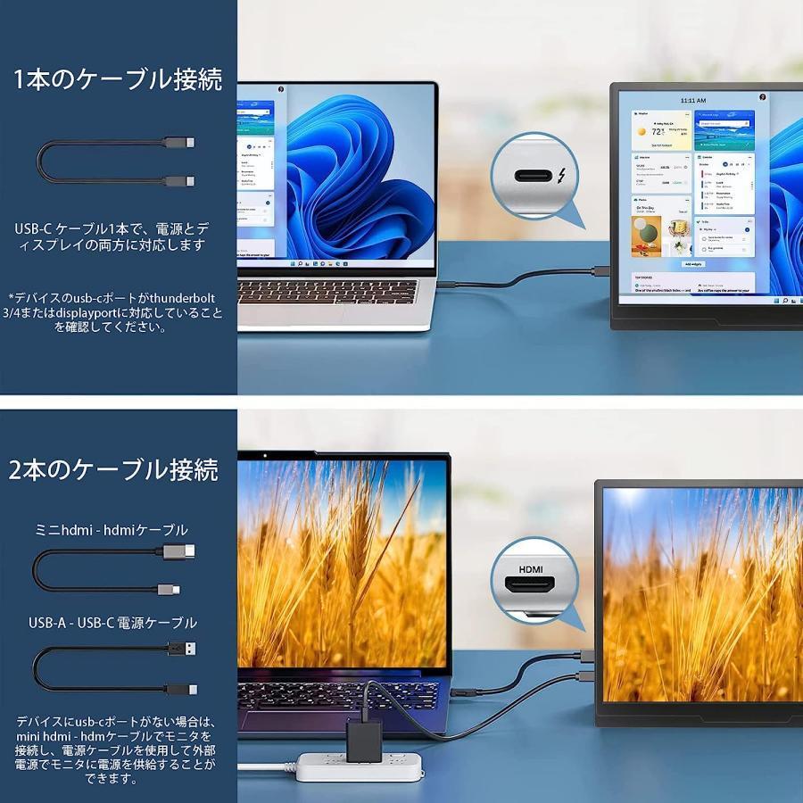 モバイルモニター モバイルディスプレイ 10.5インチ 軽量 HDMI タイプC