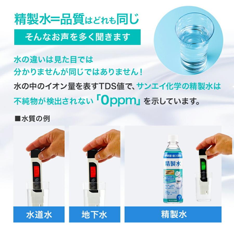 精製水 2l 呼吸器用 2L × 6本 サンエイ化学 cpap 日本薬局方 純水 医療