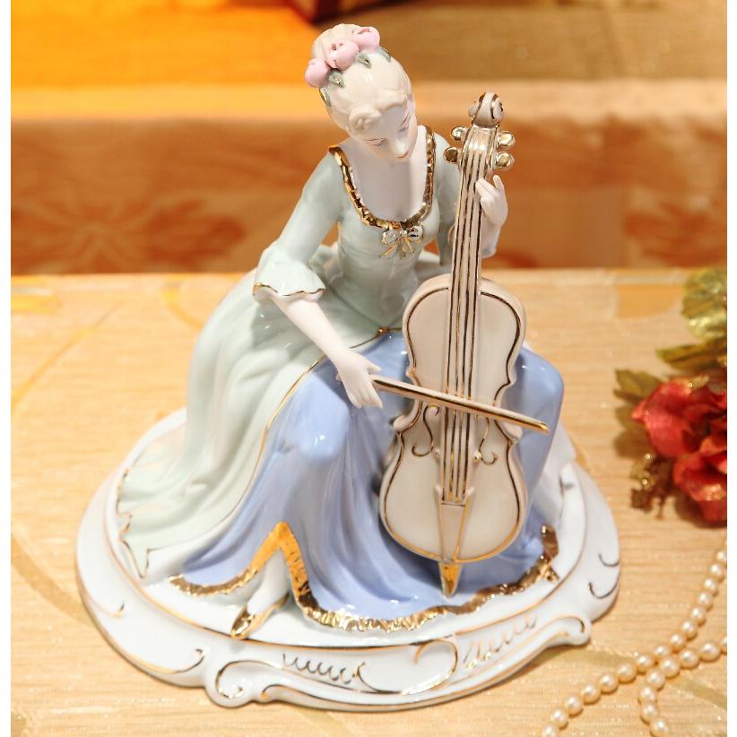 陶器 置物 西洋陶器 北欧磁器 陶器製人形 お姫様 陶器人形 陶器置物