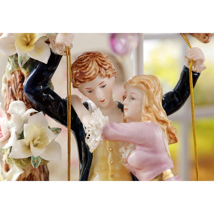 陶器 置物 西洋陶器 北欧磁器 陶器製人形 お姫様 陶器人形 陶器置物