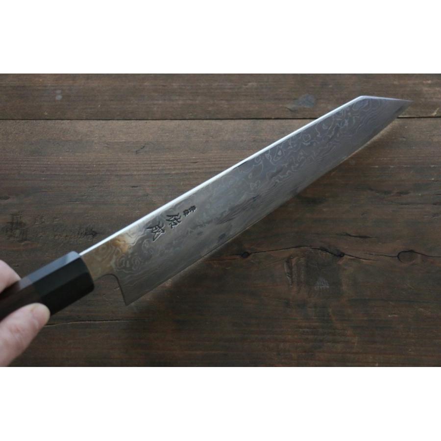 佑成 R2/SG2 ダマスカス 切付牛刀包丁 240mm ローズウッド柄 : 清助