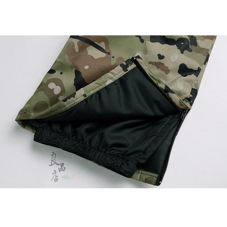 スキーウェア 上下セット レディース メンズ 迷彩 スノーボード