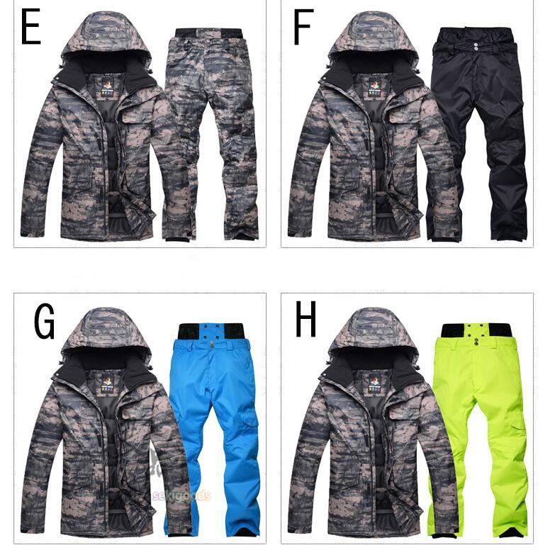 スキーウェア 上下セット レディース メンズ 迷彩 スノーボード