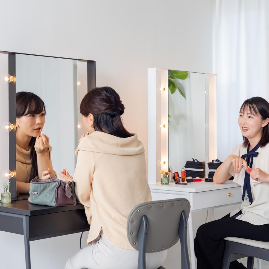 関本家具装芸 一面鏡スタジオ女優ミラードレッサー ブラック 美容