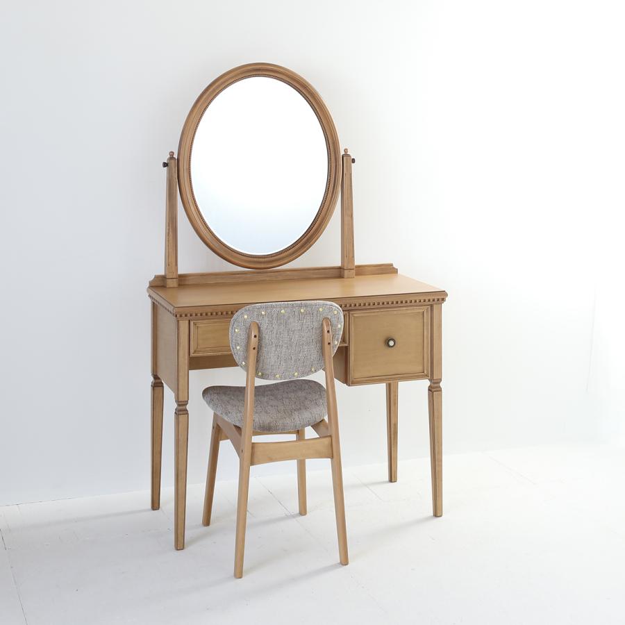 関本家具装芸 ドレッサー 一面鏡 ロワール 椅子付き オールド