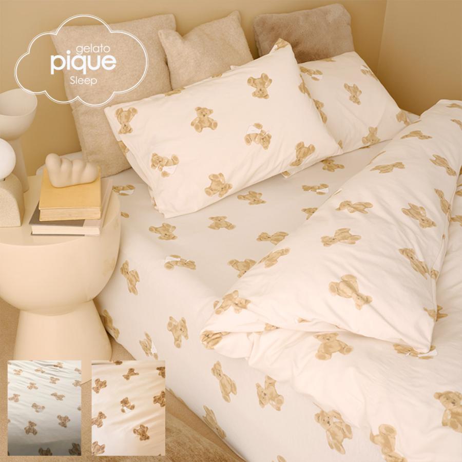 gelato pique（ジェラートピケ） Sleep ベア柄3点セット (セミダブル