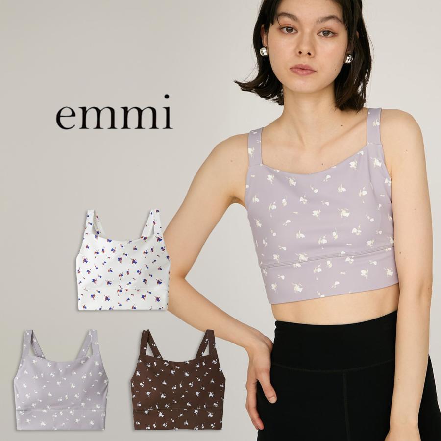 emmi yoga（エミヨガ） エミ ヨガ ディフォームフラワーブラトップ