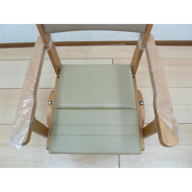 未使用品】 ウチヱ ポータブルトイレ さわやか 木製チェア ライト