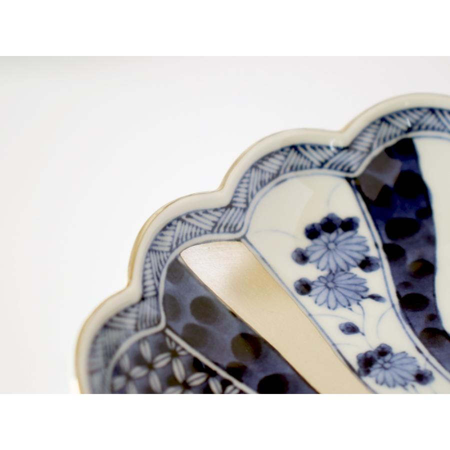 林九郎窯 古伊万里様式 藍青シリーズ 銀彩祥瑞 プレート24.5cm 波佐見