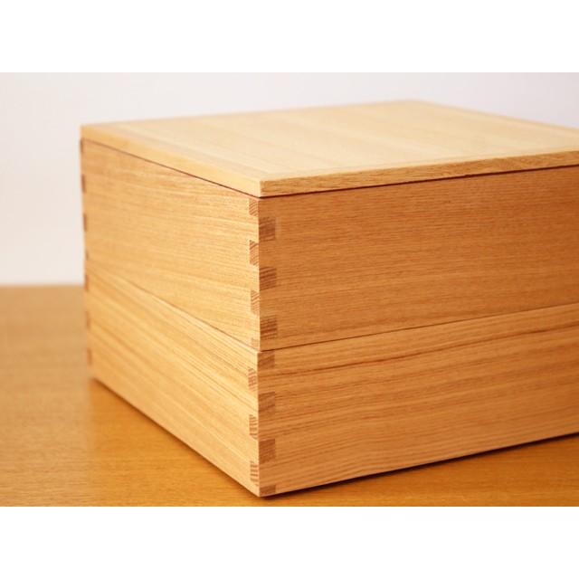 白木塗タモ6.0 三段重 内朱 6寸 松屋漆器店 重箱 : 雑貨のお店セレクト