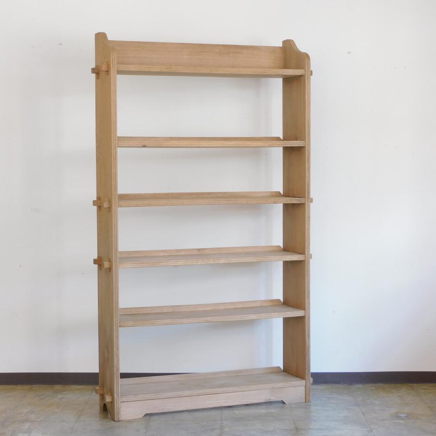 オーク材 ふるい特大 楔留め陳列棚 HK-a-02785 / 楢材 無垢材 オープン