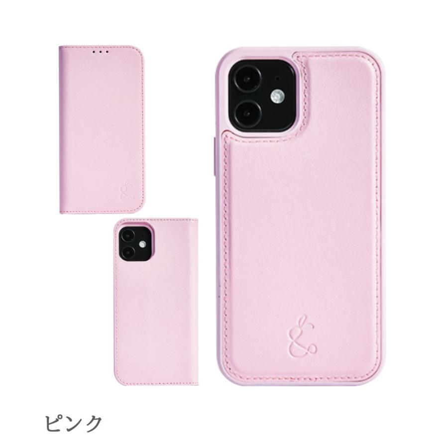 iPhone スマホケース 手帳型 本革 12/12Pro 12mini 12ProMax ブラック