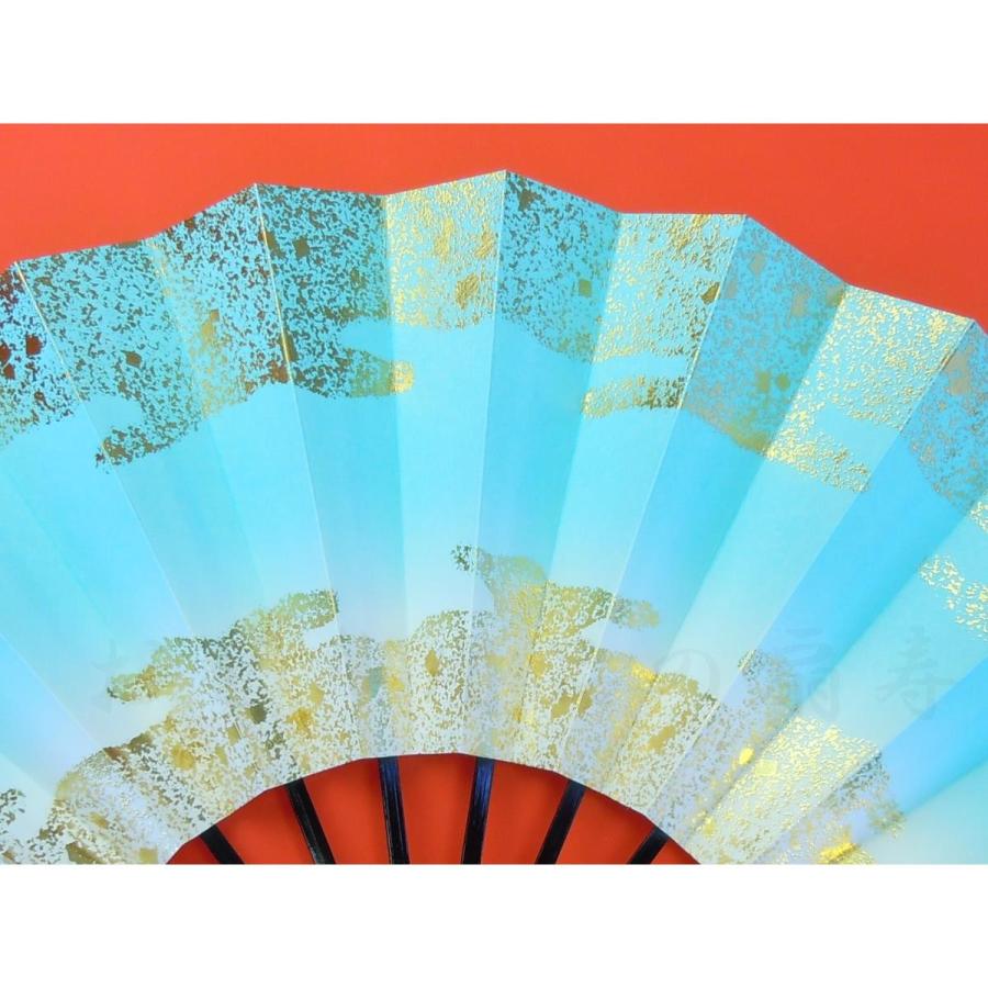 舞扇子 日本舞踊・踊り用 29cm 天地雲砂子 てんちくもすなご 黒塗