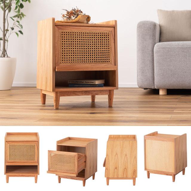 多目的サイドテーブル 寝室 ナイトテーブル 枕元 引き出し ブック