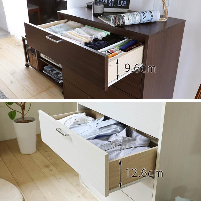 リビングチェスト 洋タンス 幅78cm 衣類収納 壁面ラック 整理箪笥