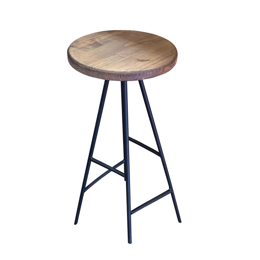 IKplus i-10 アイアンスツール Mサイズ チェア 木製 玄関 椅子