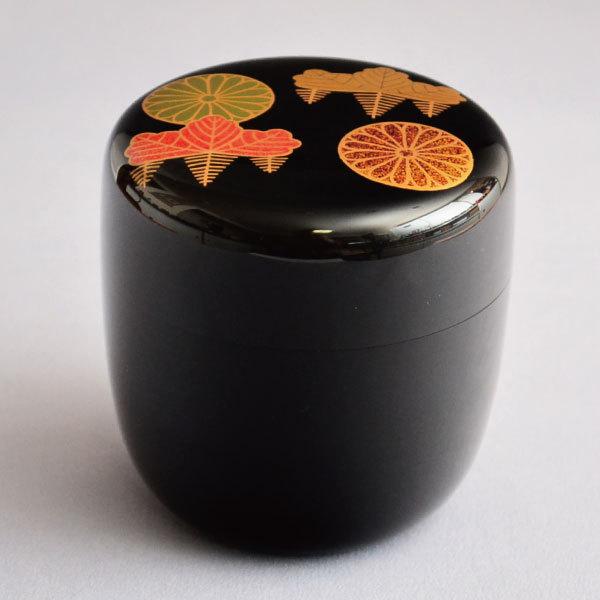 茶道具 棗 中村宗悦 作 高台寺蒔絵中棗 木製・本漆塗・切合口 : 茶道具