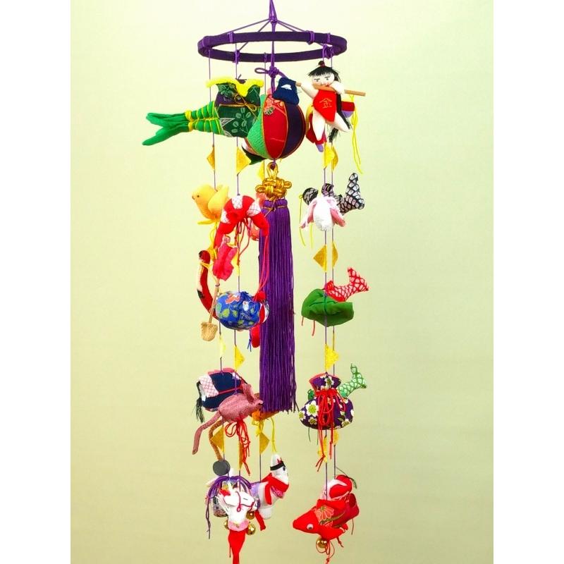 さげもん型つるし飾り男の子用 台付 （小） 端午の節句25細工さげ