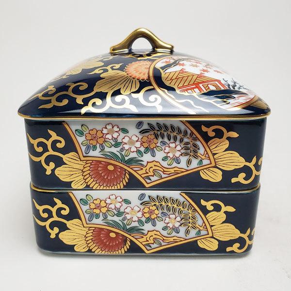 其泉窯 有田焼 琳派古伊万里 二段重| 重箱 和食器 陶器 おしゃれ 日本