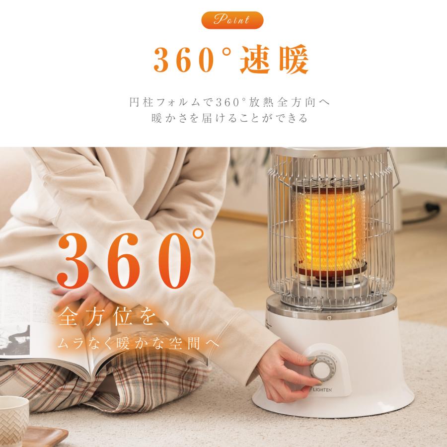 TAKASYOU 電気ストーブ 足元 ヴィンテージ調 ビンテージ風 省エネ 即暖