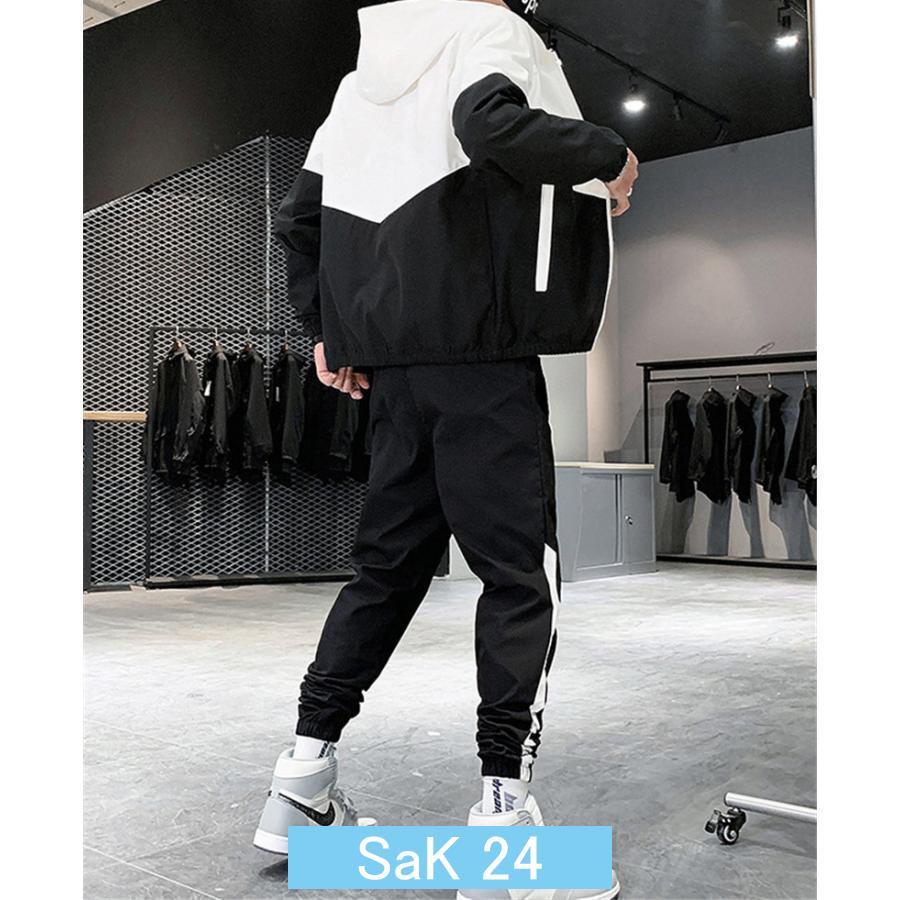 ジャージ メンズ 上下2点 セットアップ 長袖パーカー フード付き
