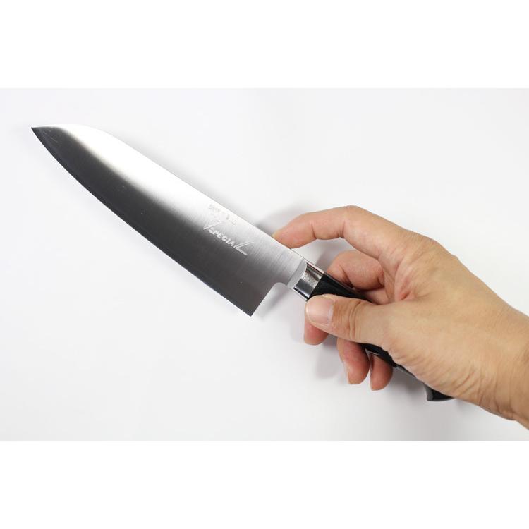 ギフト 高村刃物 ステンレスV金10号鋼・磨き 三徳包丁 170mm 口金付