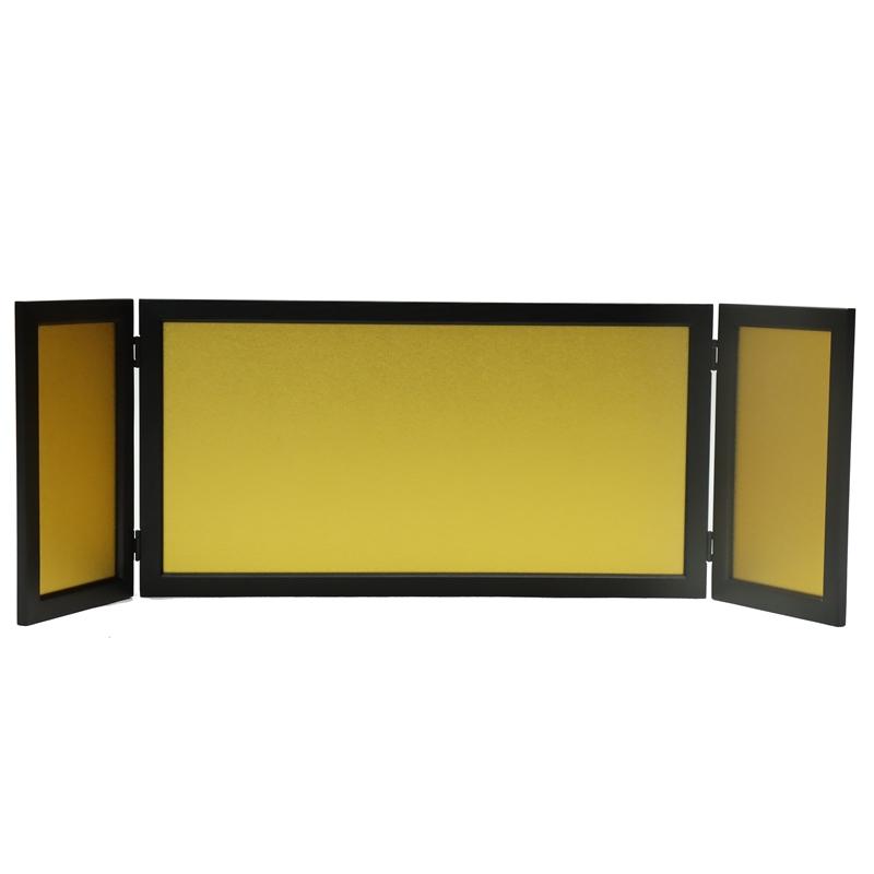 アウトレット品 雛人形 三月屏風 屏風のみ 8号 黒枠金屏風 三曲屏風