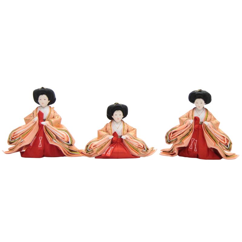 アウトレット品 雛人形三人官女単体 人形のみ 柳芥子三人官女 No.2C-29