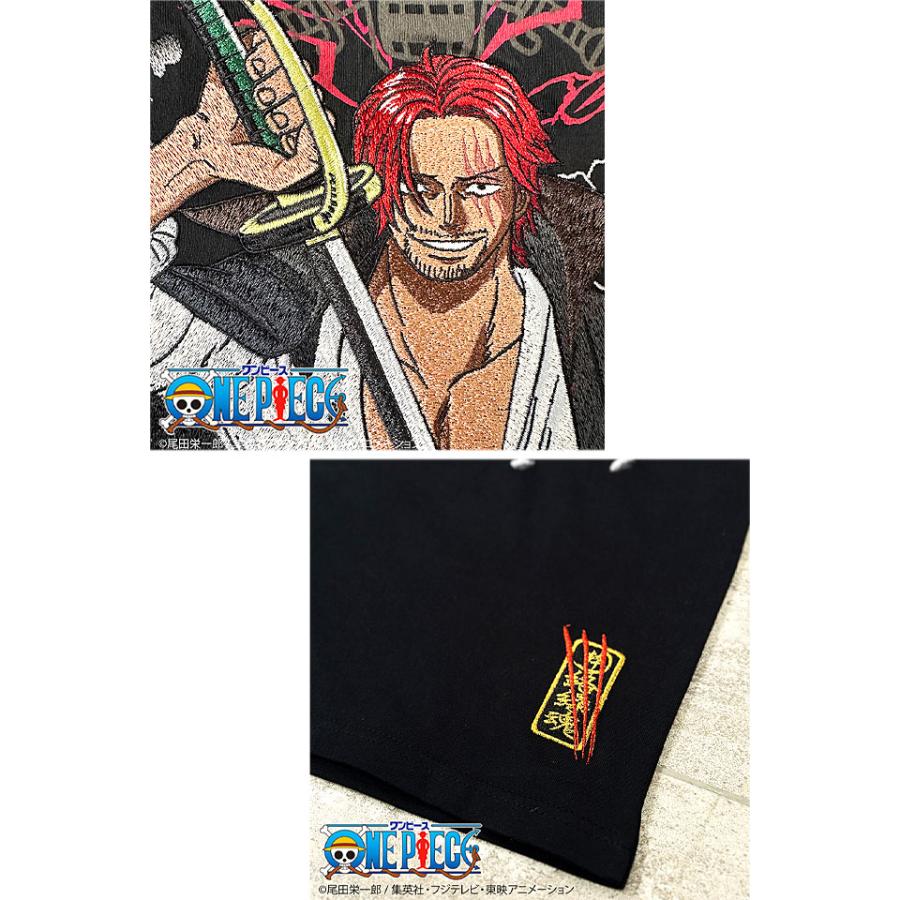 絡繰魂×ONE PIECE 赤髪のシャンクス 刺繍半袖Tシャツ 絡繰魂 242002 和