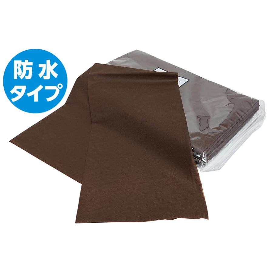 使い捨て防水ベッドシーツ (色 ブラウン 防水 80×180cm 20枚入