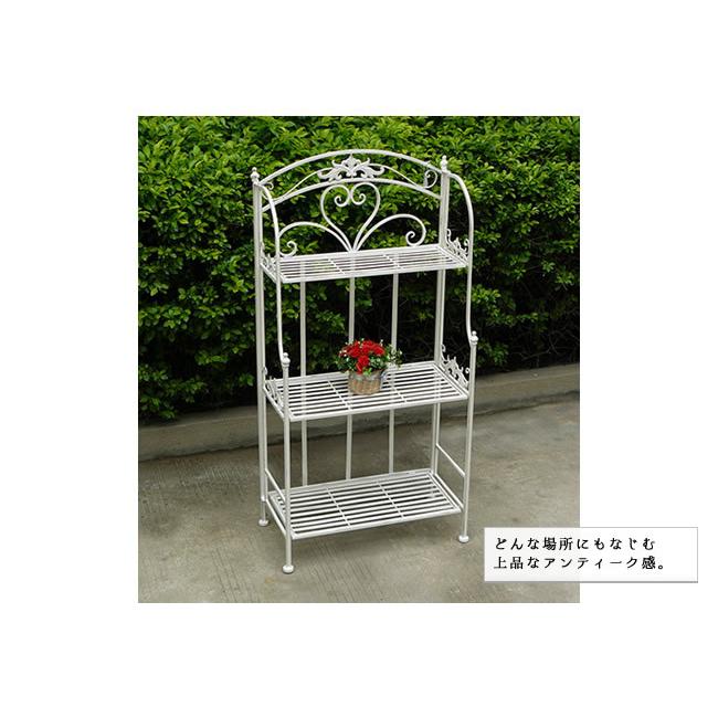アイアン ラック 飾り 棚 3段 プランターラック シェルフ ガーデン