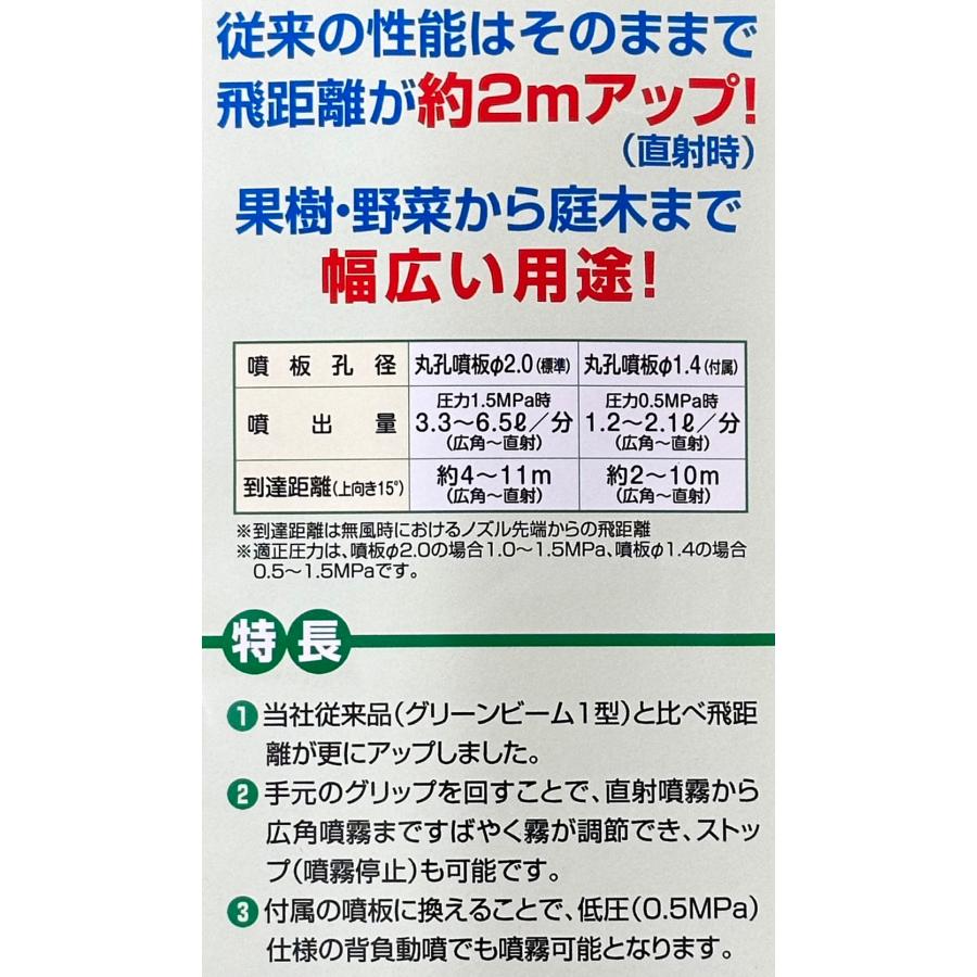 ヤマホ工業製 動力噴霧機用 グリーンビーム 10型 G1/4 : サンセイイー