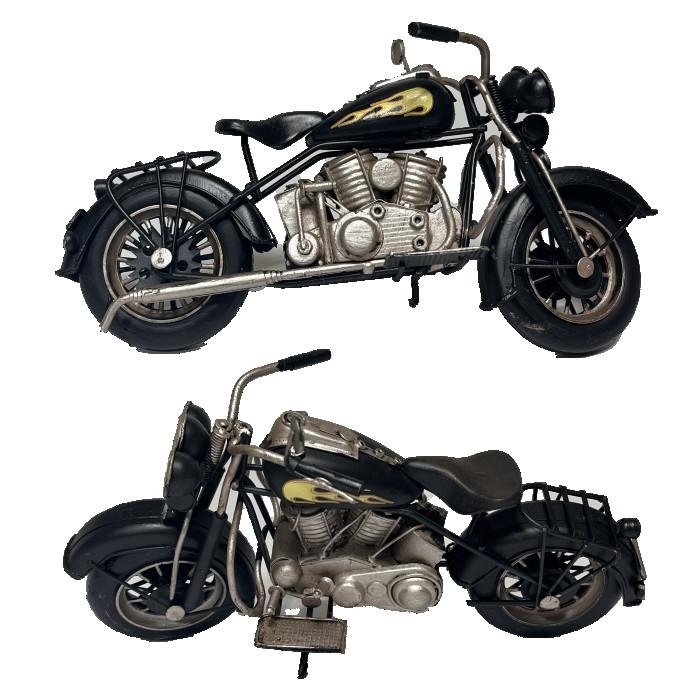 ブリキ バイク 黒 ブラック アンティーク レトロ コレクション