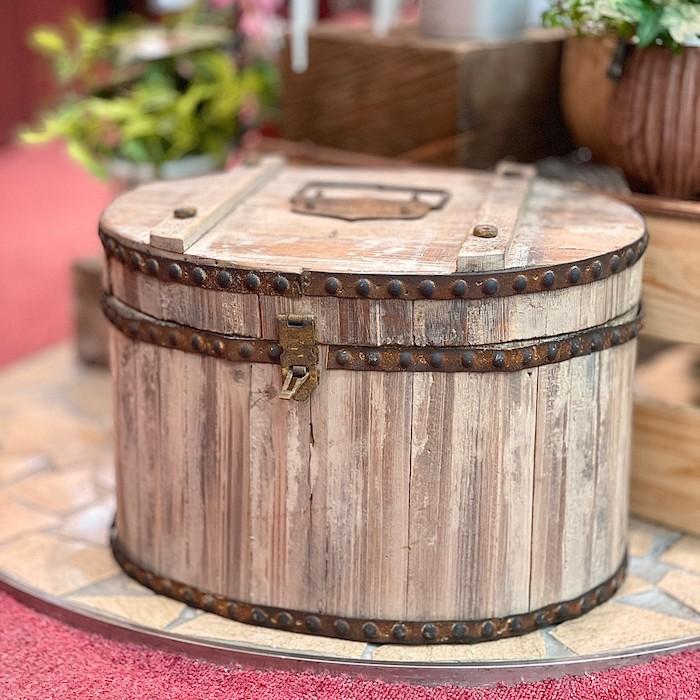 ガーデンボックス 木製 ナチュラル 蓋付 収納ボックス ガーデン