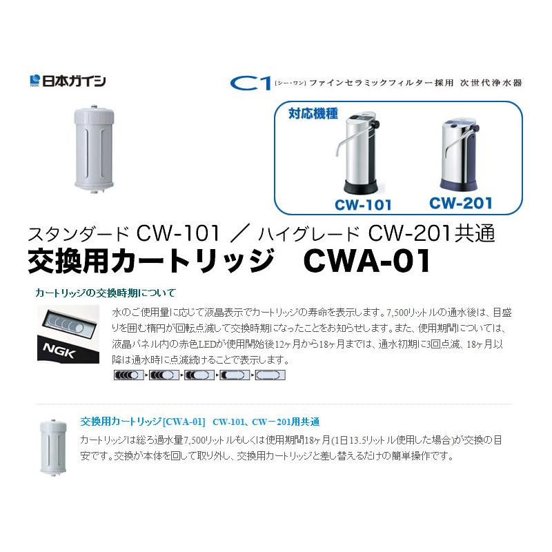 日本ガイシ CWA-01 NGK 浄水器交換用カートリッジ C1 シーワン CW-101
