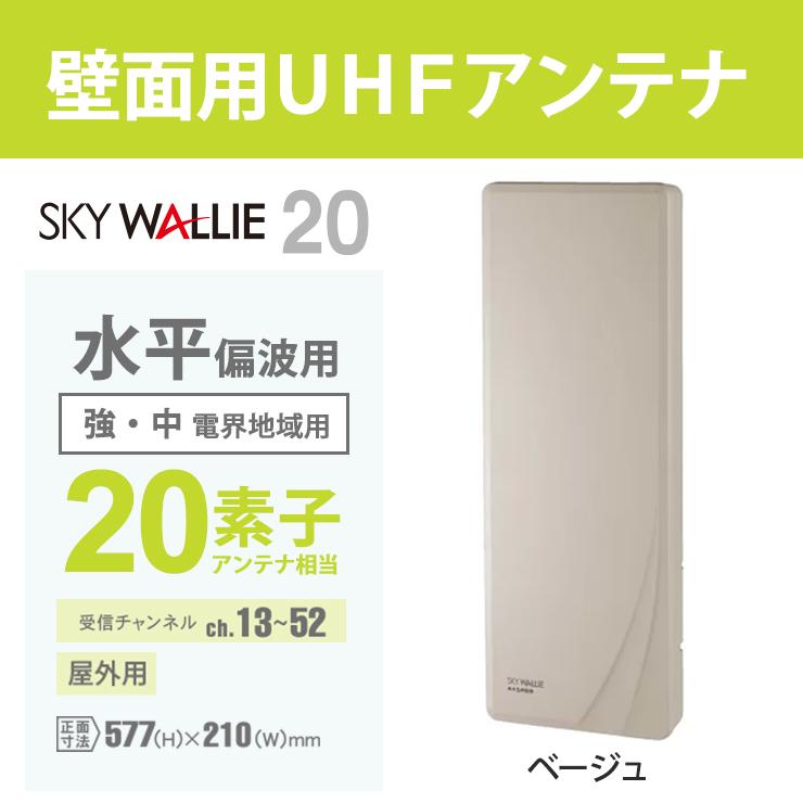 スカイウォーリー 壁面取付用 地上デジタル放送用 平面 UHFアンテナ