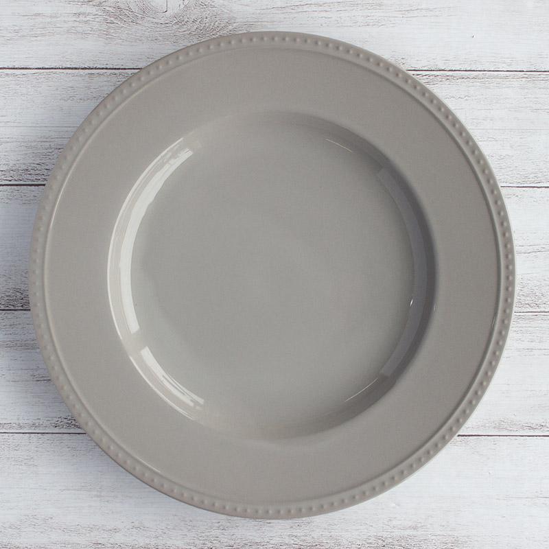 プレート 28cm パスタ皿 大皿 食器 グレー ワンプレート 業務用食器