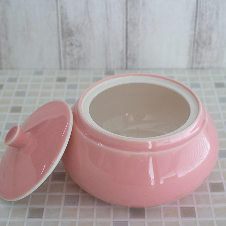 小物入れ キャニスター 陶器 小物収納 保存容器 ブルー ピンク