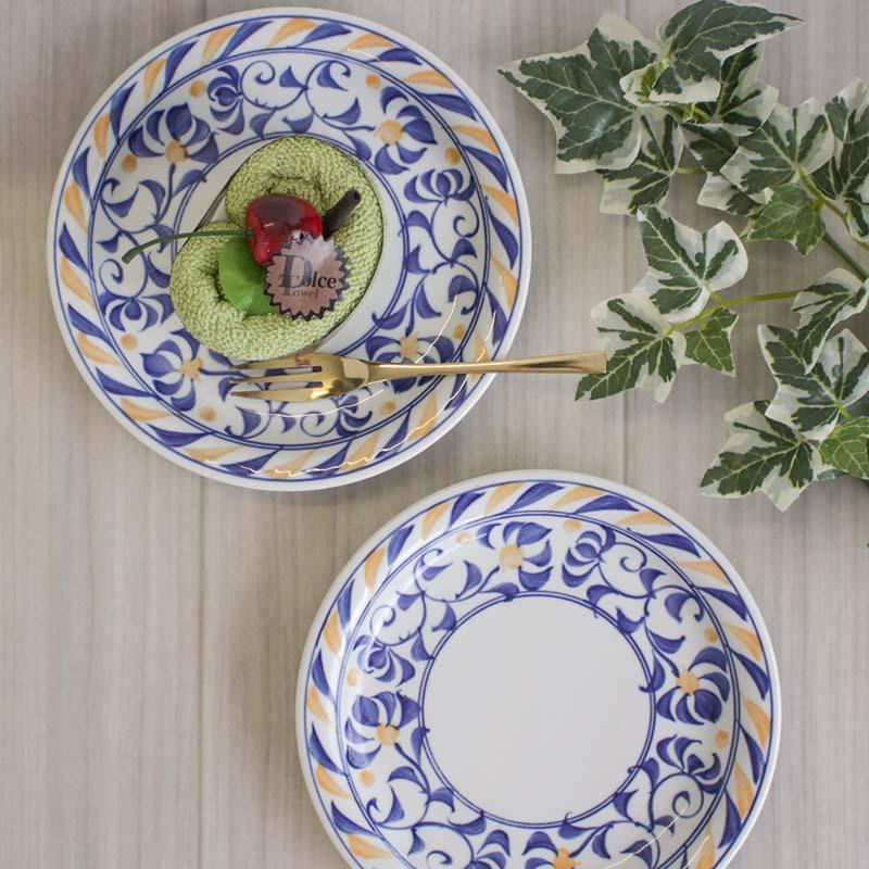 プレート 中皿 丸皿 唐草 アラベスク パン皿 デザート ケーキ皿 取皿