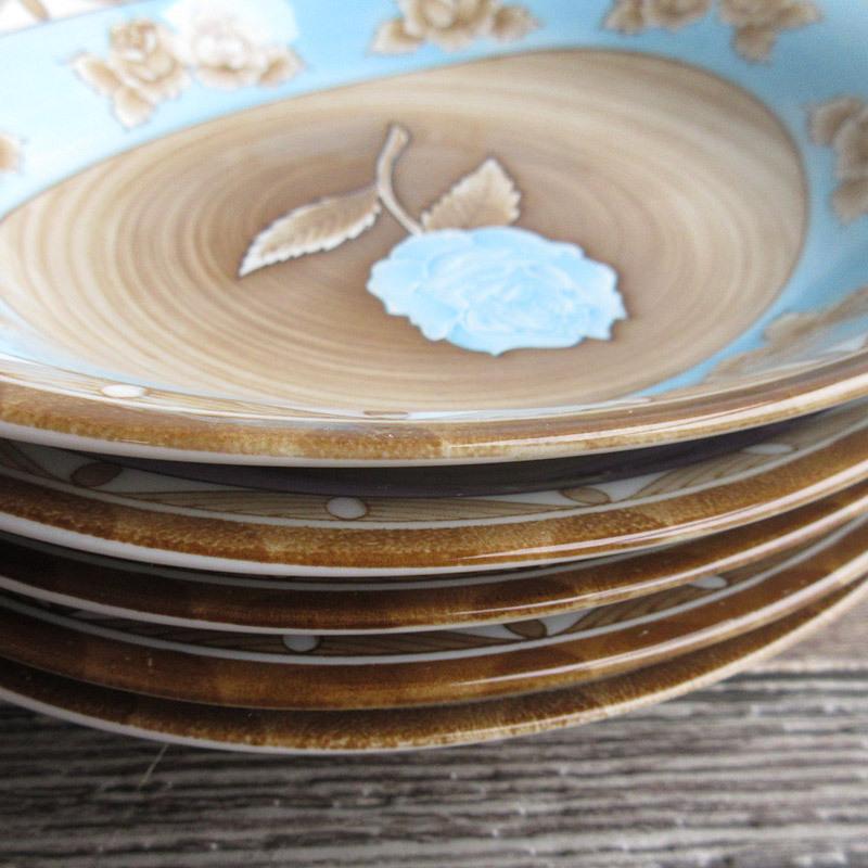 カレー皿 24.5cm オーバル皿 深皿 楕円皿 食器 プレート バラ柄 ローズ