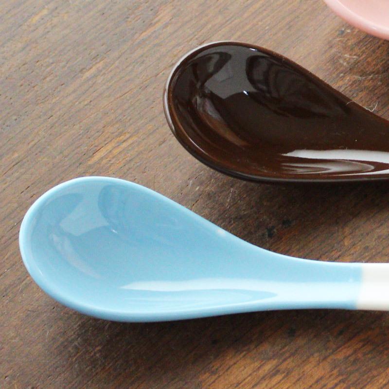 れんげ 15cm 陶器 スプーン 中華食器 持ちやすい かわいい 美濃焼