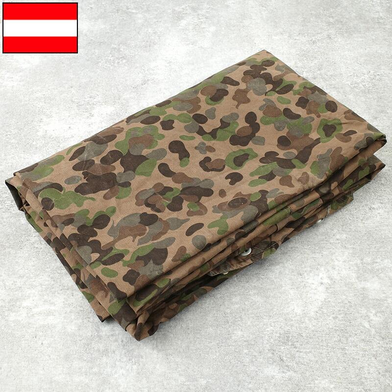 オーストリア軍 テントシート ピードットカモ USED EE901UN 軍幕