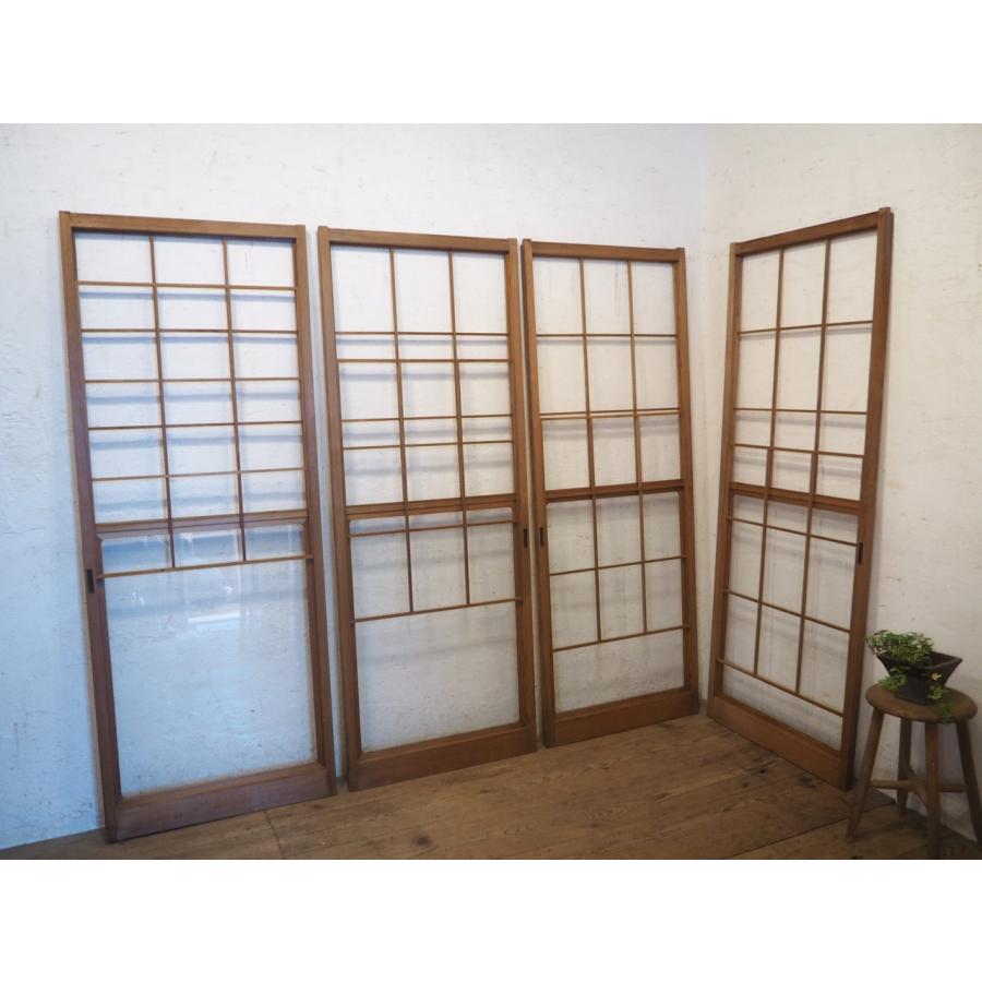 タL0961◇(1)【H177cm×W67cm】×4枚◇シンプルなデザインの雪見障子戸