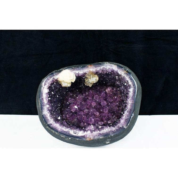 12.4Kg サークルジオード アメジストドーム カルサイト共生 ウルグアイ