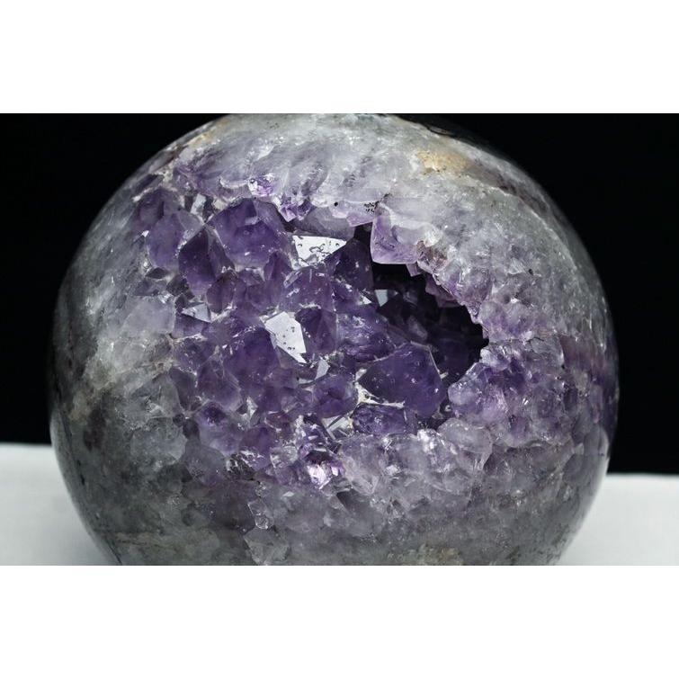 11.1Kg アメジスト笑口 丸玉 205mm t610-11764 : 誠安天然石専門店