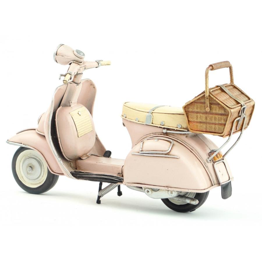 ベスパ ピンク Vespa Italy レトロ ブリキ製 ビンテージバイク (全て