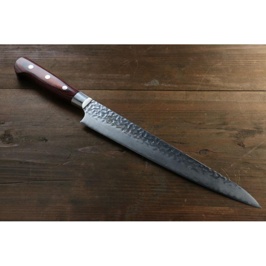 堺 孝行 VG10 33層 ダマスカス 筋引包丁 240mm マホガニー柄 : 清助