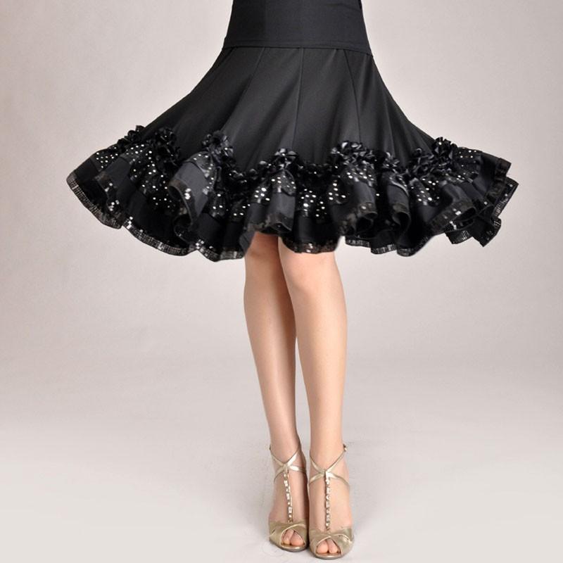 ダンス 衣装 スカート フレアスカート 膝丈スカート 舞台衣装 社交