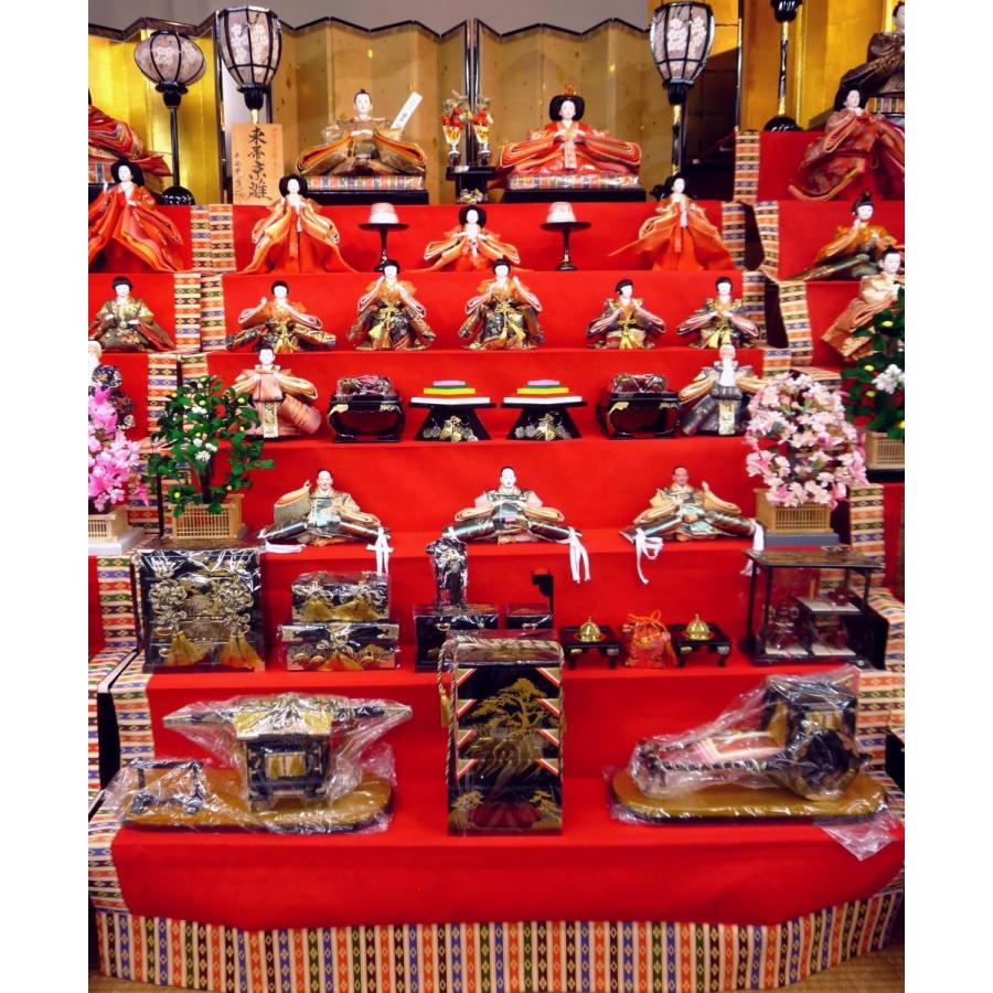 ひな人形☆七段十五人飾り A2−35x7C☆横幅105*奥行135