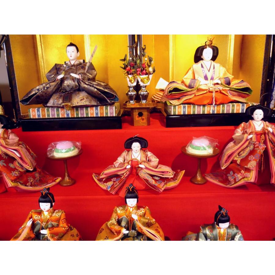 ひな人形☆七段十五人飾り A3−40x7C☆横幅120*奥行160